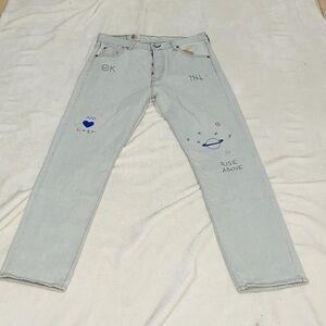 Levi  501 graphic jeans pants 
Special edition